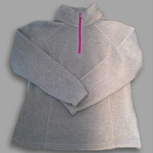 Columbia Heather Gray Sweatshirt with Pink Accent